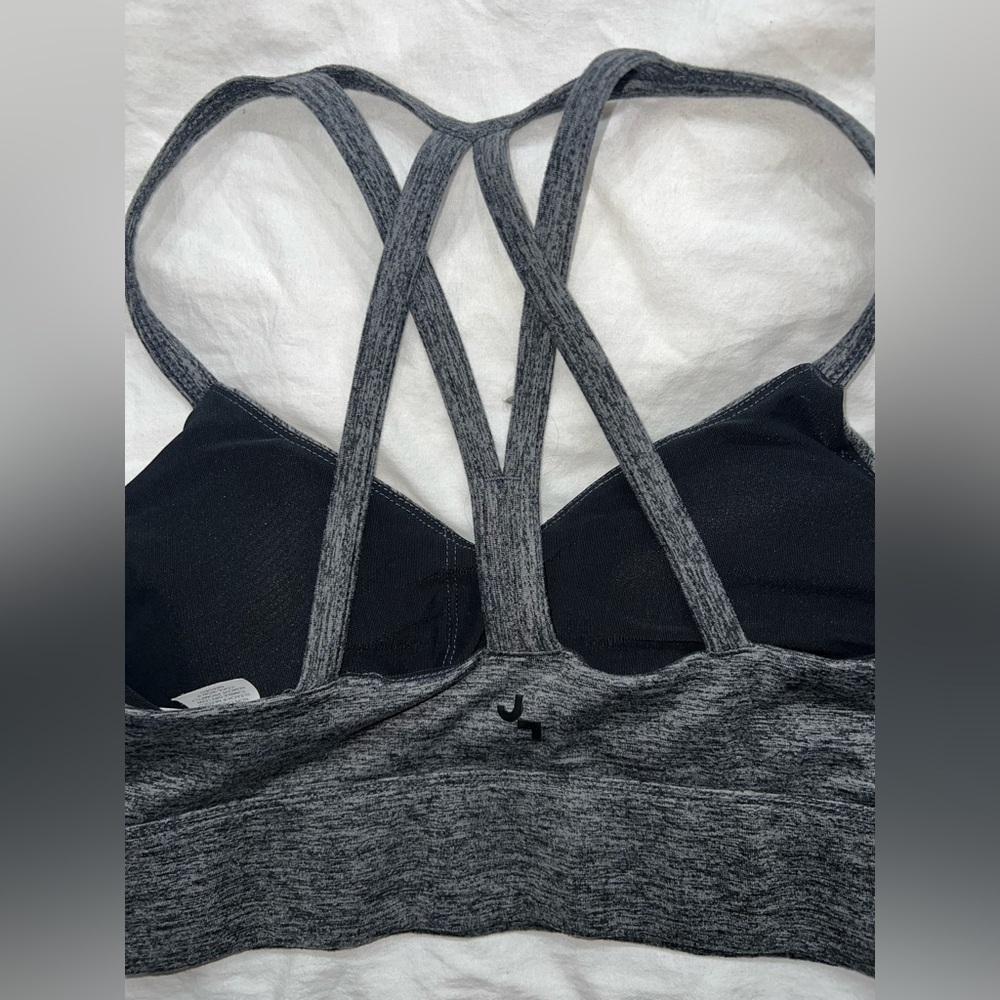 ‼️EUC: Joy Lab Strappy Grey Sports Bra - S - Picture 2 of 4